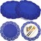 200 Pcs Doilies Paper Doilies Lace Paper Doilies Disposable Foil Lace Paper Doilies Placemats Doily Paper Pad Paper Placemats for Cakes Crafts Party Wedding Decor (Dark Blue)
